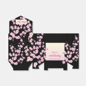 Cherry Blossom Black Roze Bedankdoosjes (Uitgevouwen)