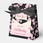 Cherry Blossom Black Roze Bedankdoosjes (Voorkant Zijde)