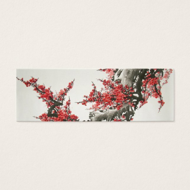 Cherry Blossom Bladwijzer Mini Visitekaartjes (Voorkant)