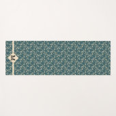 Cherry Blossom Blauwgroen + Initiaal Yogamat (Voorkant (horizontaal))
