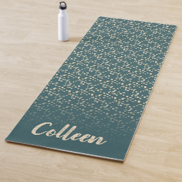 Cherry Blossom Blauwgroen/Jouw naam Yogamat