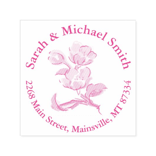 Cherry Blossom Blauwgroen Retro  Baby shower Zelfinktende Stempel (Design)