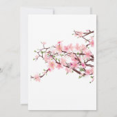 Cherry Blossom Bleek Pink White Wedding Invitation Save The Date (Achterkant)
