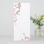 Cherry blossom blob Uitnodiging (Staand voorkant)