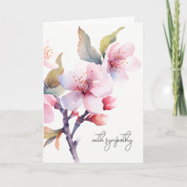 Cherry Blossom Bloem Sympathie Uitvaart Memorial Kaart