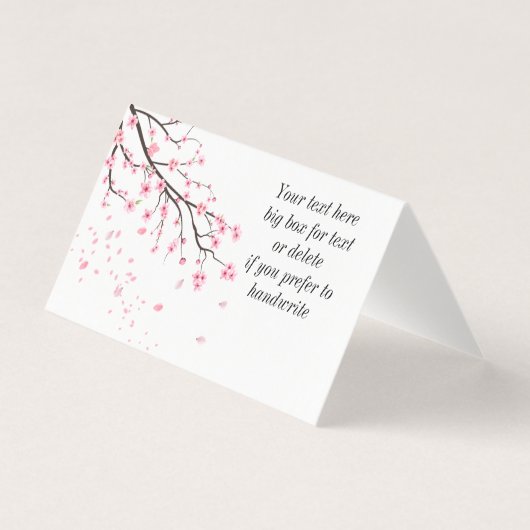 Cherry Blossom bloemblaadjes volgen Kaart (Voorkant)