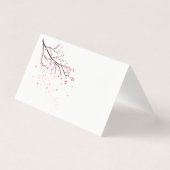 Cherry Blossom bloemblaadjes volgen Kaart (Achterkant)