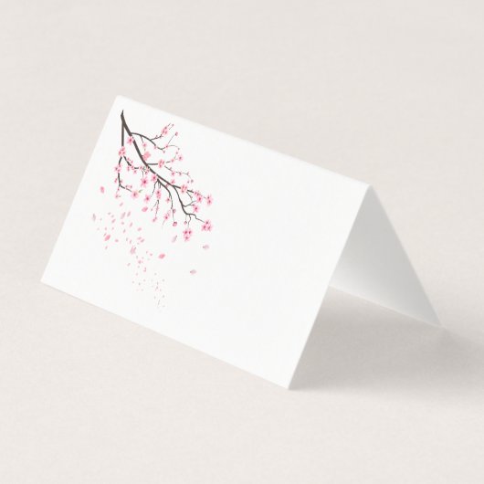 Cherry Blossom bloemblaadjes volgen Kaart (Achterkant)