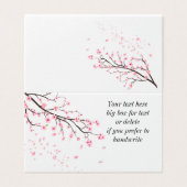 Cherry Blossom bloemblaadjes volgen Kaart (Buitenkant ongevouwen)