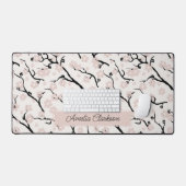Cherry Blossom Bloemen Aangepaste naam Bureaumat (Keyboard & Muis)
