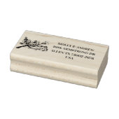 Cherry Blossom Bloemen Bruiloft Retouradres Rubberstempel (Stempel)