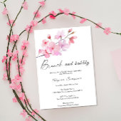 Cherry Blossom Bloemen Brunch en Bubble Kaart
