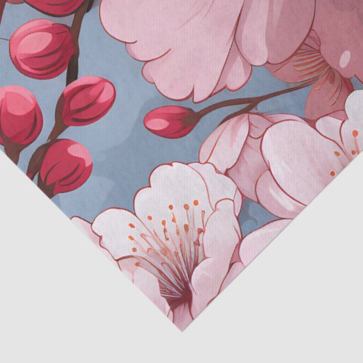 Cherry Blossom Bloemen Decoupage Weefselpapier Tissuepapier (Detail)