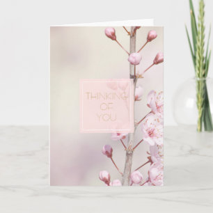Cherry Blossom Bloemen Denken aan jou Kaart