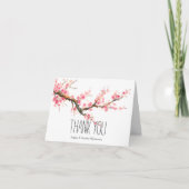 Cherry Blossom Bloemen en Vogels Bedankt (Voorkant)