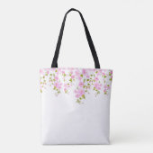 Cherry Blossom Bloemen Ontwerp Custom Tote Bag (Achterkant)