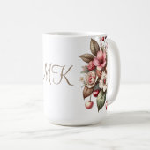 Cherry Blossom Bloemen Verjaardag Koffiemok (Voorkant rechts)