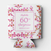 Cherry Blossom Bloemen Verrassing Roze Verjaardag Blikjeskoeler (Achterkant)