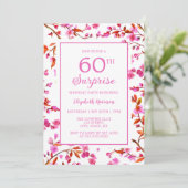 Cherry Blossom Bloemen Verrassing Roze Verjaardag Kaart (Staand voorkant)