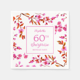 Cherry Blossom Bloemen Verrassing Roze Verjaardag Servet