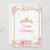 Cherry Blossom Bloemen Zoet 16e Meisje Verjaardag Kaart (Achterkant)