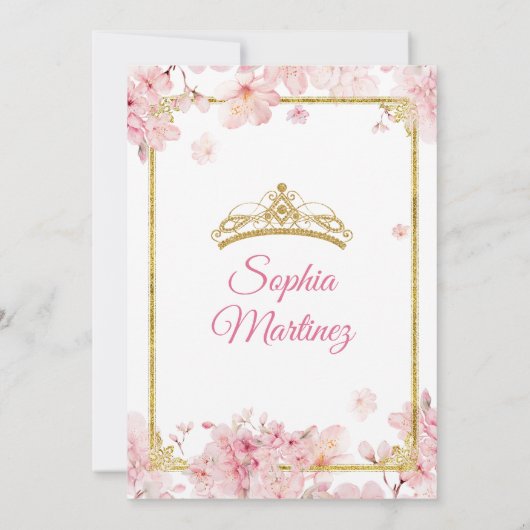 Cherry Blossom Bloemen Zoet 16e Meisje Verjaardag Kaart (Achterkant)