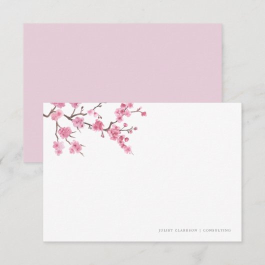 Cherry Blossom Bloom | BRIEFPAPIER Notitiekaartje (Voorkant / Achterkant)