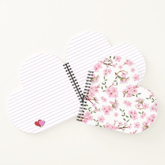 Cherry Blossom Bloom Heart Notitieboek (Binnen)