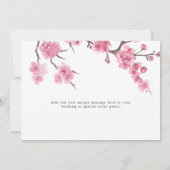 Cherry Blossom Bloom | Huwelijk Dank u Bedankkaart (Achterkant)