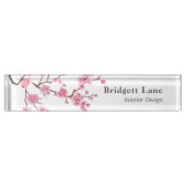 Cherry Blossom Bloom | Naam + titel Naambordje (Voorkant)