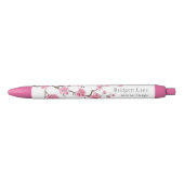 Cherry Blossom Bloom | Naam + titel Zwarte Inkt Pen (Voorkant)
