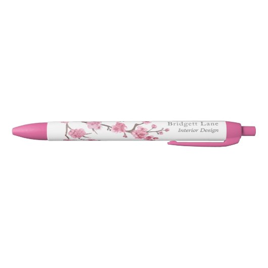 Cherry Blossom Bloom | Naam + titel Zwarte Inkt Pen (Bodem)