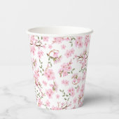 Cherry Blossom Bloom Paper Cups Papieren Bekers (Achterkant)