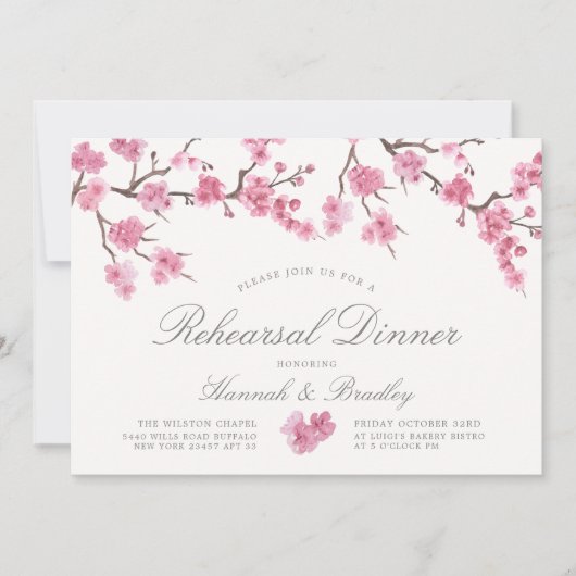 Cherry Blossom Bloom | repetitief diner Kaart (Voorkant)