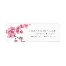 Cherry Blossom Bloom | Retouradres bruiloft Etiket