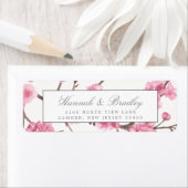 Cherry Blossom Bloom Return Address Etiket (Insitu)