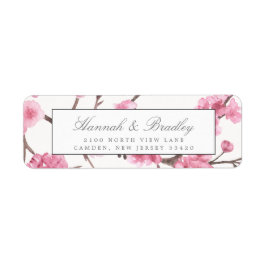 Cherry Blossom Bloom Return Address Etiket