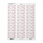 Cherry Blossom Bloom Return Address Etiket (Full Sheet)