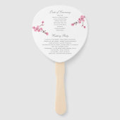 Cherry Blossom Bloom | roze | Trouwprogramma Handwaaier (Achterkant)