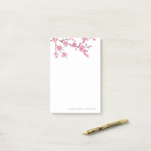 Cherry Blossom Bloom | Tal Post-it® Notes (Op bureau)