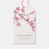 Cherry Blossom Bloom Wedding Bedankt Cadeaulabel (Voorkant)
