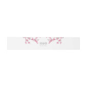 Cherry Blossom Bloom | Witte monogram Uitnodigingen Wikkel (Vlak)