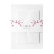 Cherry Blossom Bloom | Witte monogram