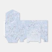 Cherry Blossom Blue Birthday Bedankt Bedankdoosjes (Uitgevouwen)