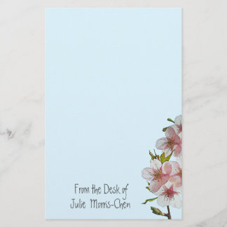 Cherry Blossom Blue Briefpapier