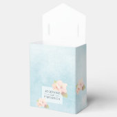 Cherry Blossom Blue Waterverf Wedding Favor Box Bedankdoosjes (Geopend)