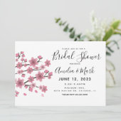 Cherry Blossom Blush Botanical Vrijgezellenfeest Kaart (Staand voorkant)