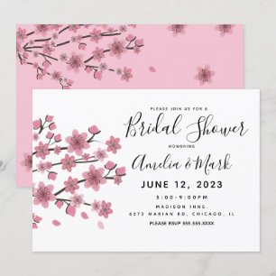 Cherry Blossom Blush Botanical Vrijgezellenfeest Kaart