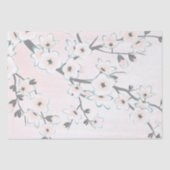 Cherry Blossom Blush Mint Chic Tissuepapier (Voorkant)