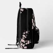 Cherry Blossom Blush Pink Black Monogram Bedrukte Rugzak (Links)